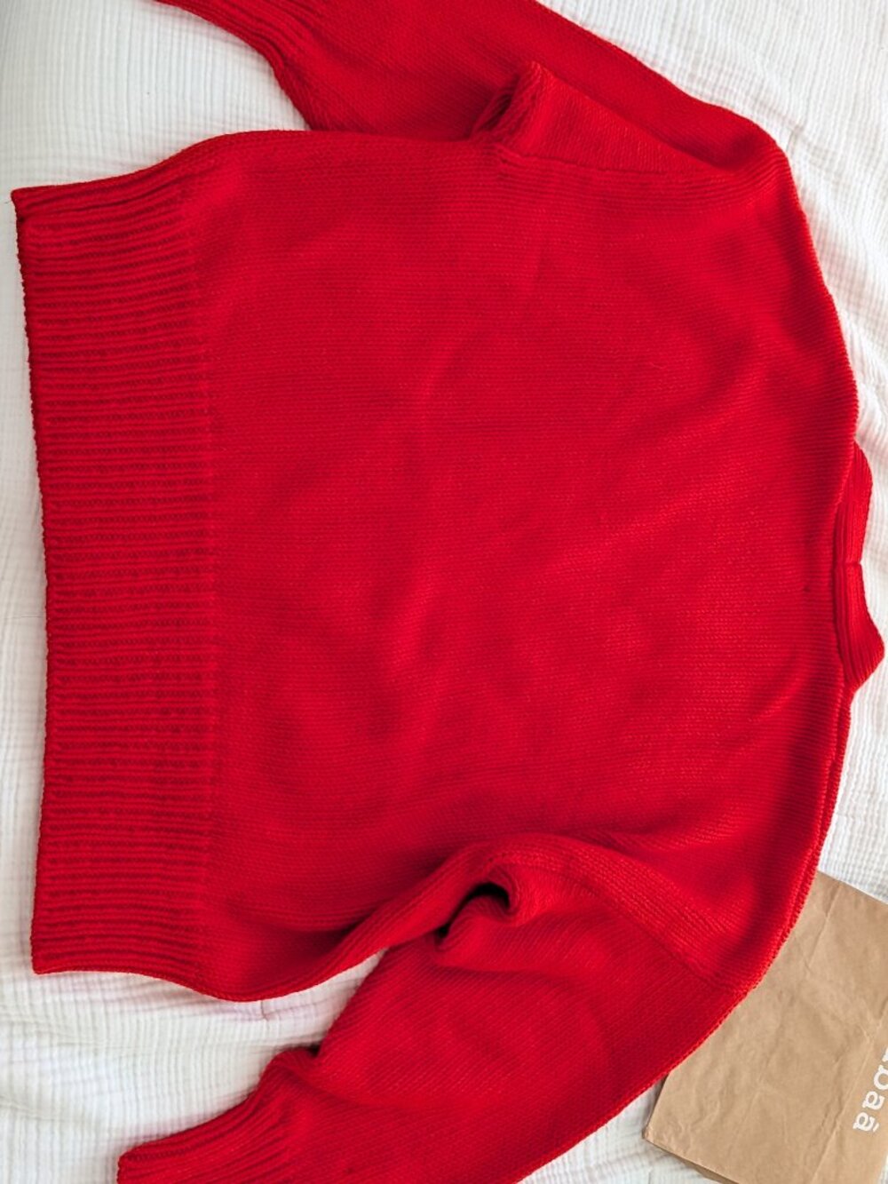 Babaa No. 16 Cardigan in Summer Flame (Red) - Picture 4 of 16